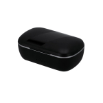 Auriculares ergonómicos que se adaptan alrededor de la oreja color negro tecera vista