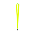 Lanyard en colores neones de poliéster con gancho giratorio color amarillo fluorescente