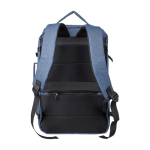 Mochila para portátil antirrobos de poliéster con puerto USB-A 17'' color azul segunda vista