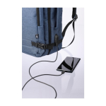 Mochila para portátil antirrobos de poliéster con puerto USB-A 17'' décima vista