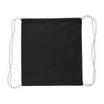 Mochila de cuerdas de algodón de colores Oeko-Tex® 140g/m2 color negro primera vista