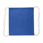 Mochila de cuerdas de algodón de colores Oeko-Tex® 140g/m2 color azul primera vista