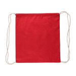 Mochila de cuerdas de algodón de colores Oeko-Tex® 140g/m2 color rojo primera vista