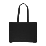 Bolsa de la compra de algodón de colores Oeko-Tex® 220 g/m2 color negro primera vista