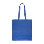 Bolsa de la compra de algodón de colores Oeko-Tex® 140 g/m2 color azul segunda vista