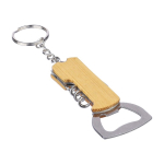 Llavero de bambú con abrebotellas, navaja y sacacorchos tercera vista