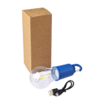 Lámpara en forma de bombilla recargable con clip para transporte cuarta vista