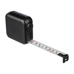 Cinta métrica de centímetros y pulgadas con pulsador de bloqueo 5M color negro primera vista