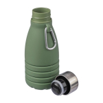 Botella de silicona plegable con tapa de acero y mosquetón 550ml sexta vista