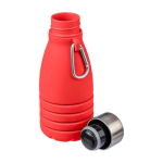 Botella de silicona plegable con tapa de acero y mosquetón 550ml segunda vista