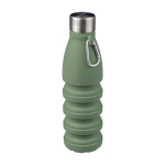Botella de silicona plegable con tapa de acero y mosquetón 550ml tercera vista