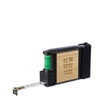 Cinta métrica con nivel de burbuja y destornilladores 3M color negro vista de impresión