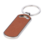 Llavero rectangular de cuero reciclado para personalizar cuarta vista