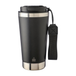 Vaso térmico de acero inoxidable con correa a juego y tapa negra 500ml color negro primera vista