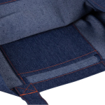 Bolsa de denim reciclado para personalizar de asas largas 280 g/m2 color azul vaquero sexta vista