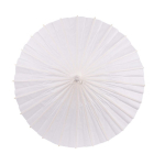 Elegante paraguas de papel blanco personalizable ideal para bodas color blanco segunda vista