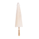 Elegante paraguas de papel blanco personalizable ideal para bodas color blanco tercera vista