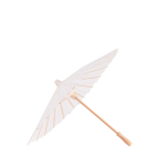 Elegante paraguas de papel blanco personalizable ideal para bodas color blanco vista principal