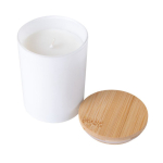 Vela de cera vegetal y parafín con fragancia English Pear color blanco tercera vista