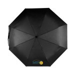 Paraguas antiviento de pongee RPET con mango de bambú Ø97 color negro sexta vista