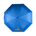 Paraguas antiviento de pongee RPET con mango de bambú Ø97 color azul real quinta vista