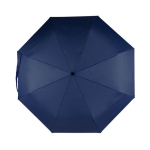 Paraguas antiviento de pongee RPET con mango de bambú Ø97 color azul marino segunda vista