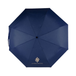 Paraguas antiviento de pongee RPET con mango de bambú Ø97 color azul marino quinta vista