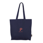 Bolsa de 100% algodón con bolsillo en el interior 140 g/m2 color azul marino tercera vista