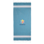 Pareo de algodón reciclado y poliéster en varios colores 150 g/m2 color azul claro tercera vista