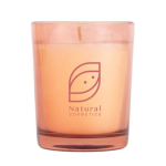 Vela de parafina aromatizada en tarro de cristal translucido color rosa segunda vista