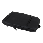 Mochila de PU con cremallera para extenderla y bolsillo exterior color negro quinta vista