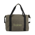 Bolsa de canvas RPET ideal para llevar en el trolley 460 g/m2 color verde tercera vista