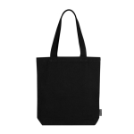 Bolsa de algodón reciclado en colores neutros 320 g/m2 color negro primera vista