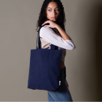 Bolsa de algodón reciclado en colores neutros 320 g/m2 cuarta vista