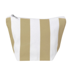 Neceser de algodón reciclado con diseño de rayas verticales color beige primera vista