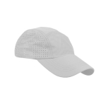 Gorra de microfibra transpirable con agujeros a los costados color blanco primera vista