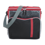 Bolsa térmica con distintos compartimientos en el exterior color rojo primera vista