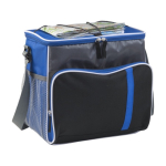 Bolsa térmica con distintos compartimientos en el exterior color azul ultramarino cuarta vista