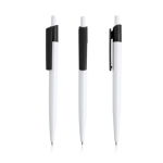 Bolígrafo en plástico reciclado con clip ancho de color tinta azul color negro vista 11