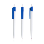 Bolígrafo en plástico reciclado con clip ancho de color tinta azul color azul real