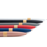 Bolígrafo de aluminio reciclado con detalles de bambú tinta azul