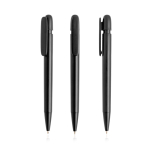 Bolígrafo de plástico reciclado con clip ancho y tinta azul color negro vista 11