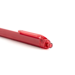 Bolígrafo triangular de plástico con detalles transparentes tinta azul