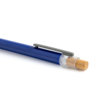 Bolígrafo con plástico de los océanos y pulsador de bambú tinta negra vista 1