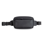 Riñonera de cuero sintético impermeable con dos compartimentos vista 1