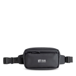 Riñonera de cuero sintético impermeable con dos compartimentos vista de impresión