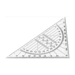 Escuadra de plástico transparente rígido con medición de 45º color transparente segunda vista