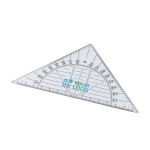 Escuadra de plástico transparente rígido con medición de 45º color transparente vista de impresión