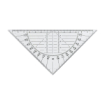 Escuadra de plástico transparente rígido con medición de 45º primera vista