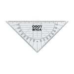 Escuadra de plástico transparente rígido con medición de 45º segunda vista